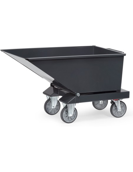 Chariot benne basculante avec robinet de vidange "GAMME EN GRIS"