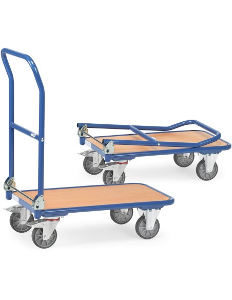 Chariot à dossier rabattable en acier