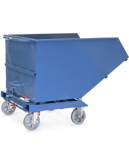 Chariot benne basculante avec robinet de vidange
