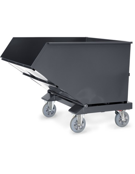 Chariot benne basculante sans robinet de vidange "GAMME EN GRIS"