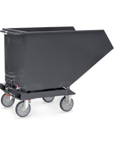 Chariot benne basculante avec robinet de vidange "GAMME EN GRIS"
