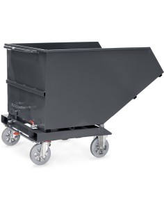 Chariot benne basculante avec robinet de vidange "GAMME EN GRIS"