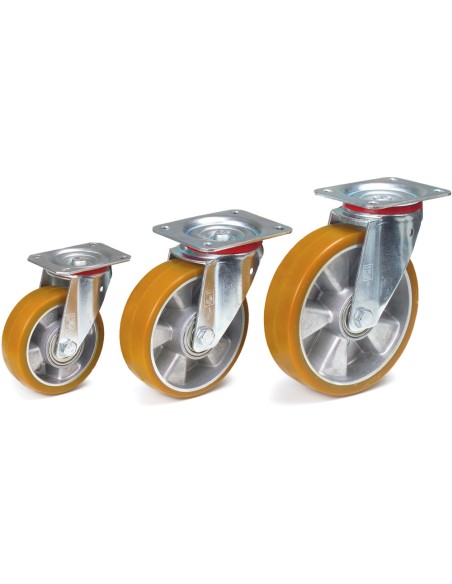 Roue pivotante à bandage polyuréthane