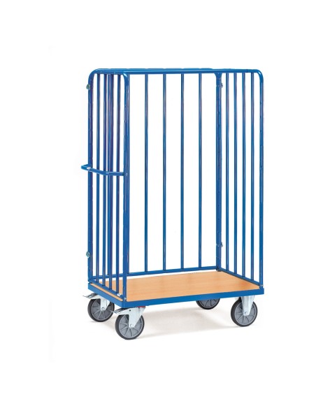 Chariot pour colis avec tubes verticaux