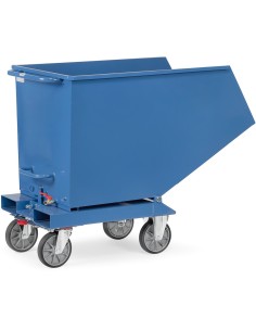 Chariot benne basculante avec robinet de vidange