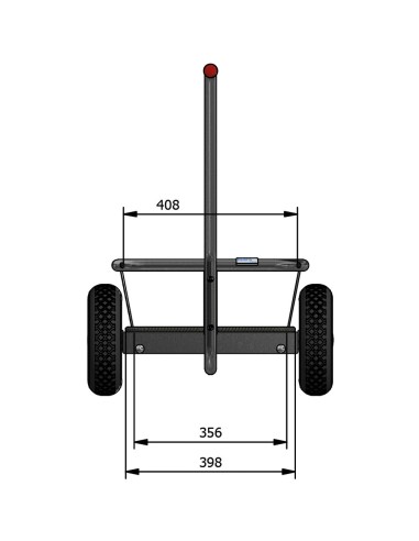 Char à bras légers galvanisé Pneus caoutchouc