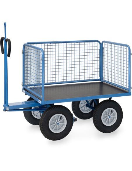 Char à bras 1200 x 800 mm avec oeillet - Pneus gonflables