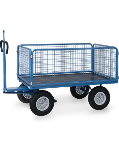 Char à bras 1600 x 900 mm avec oeillet - Pneus gonflables