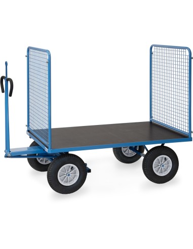 Char à bras 1600 x 900 mm avec oeillet - Pneus gonflables