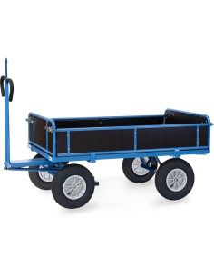 Char à bras 1600 x 900 mm avec oeillet - Pneus gonflables