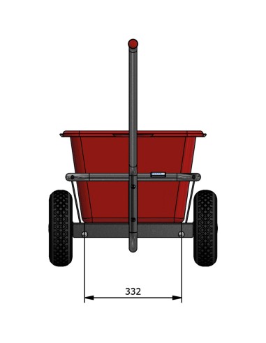 Char à bras léger galvanisé Pneus gonflables