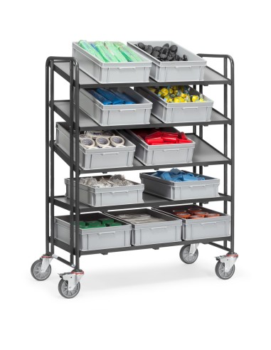 Servante pour bacs plastiques "Gamme en gris"