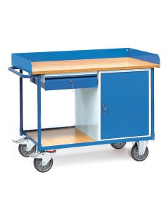 Etabli roulant avec plans de travail