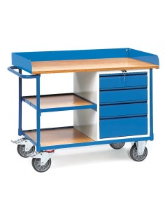 Etabli roulant avec plans de travail