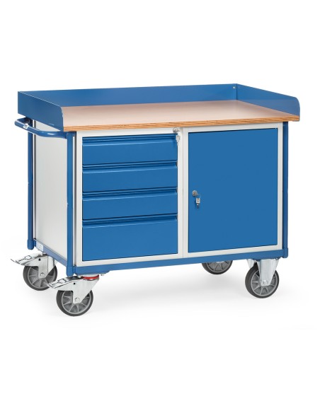 Etabli roulant avec plans de travail