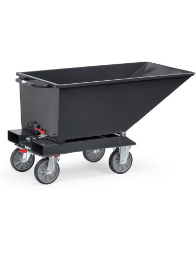 Chariot benne basculante avec robinet de vidange "GAMME EN GRIS"