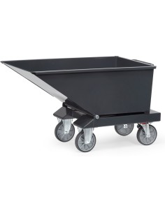 Chariot benne basculante avec robinet de vidange "GAMME EN GRIS" 2