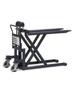 Transpalette à ciseaux avec dossier de poussée