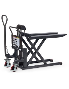 Transpalette à ciseaux avec dossier de poussée