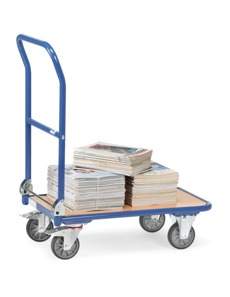 Chariot à dossier rabattable en acier 720 x 450 mm