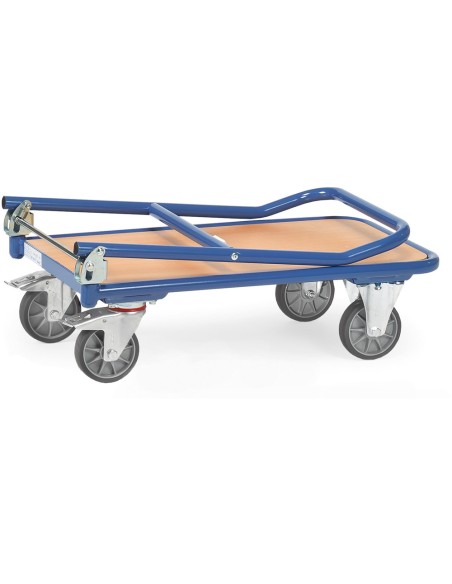 Chariot à dossier rabattable en acier 720 x 450 mm