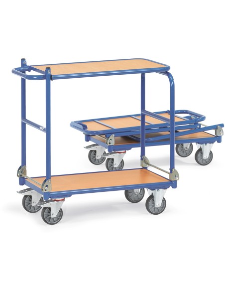 Chariot à dossier rabattable en acier 900 x 600 mm