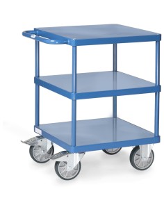 Servante avec plateaux en tôle d'acier