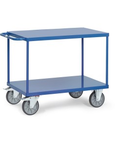 Servante avec plateaux en tôle d'acier 850 x 500 mm