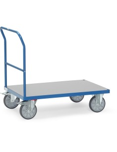 Chariot à dossier de poussée avec plateau en PVC 1000 x 700 mm