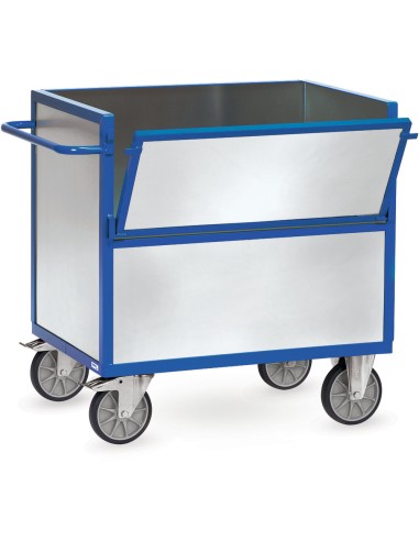 Chariot caisse en tôle 1200 x 800 mm