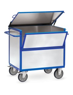 Chariot caisse en tôle 1200 x 800 mm