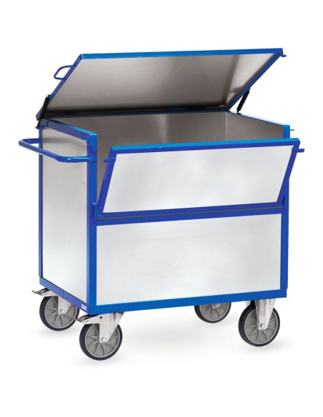 Chariot caisse en tôle 1200 x 800 mm