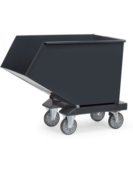 Chariot benne basculante sans robinet "GAMME EN GRIS" 450 Litres