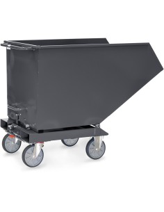Chariot benne basculante sans robinet "GAMME EN GRIS" 600 Litres