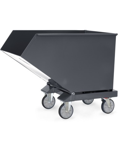 Chariot benne basculante sans robinet "GAMME EN GRIS" 600 Litres