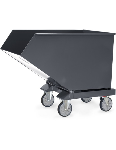 Chariot benne basculante sans robinet "GAMME EN GRIS" 600 Litres