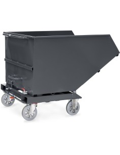 Chariot benne basculante avec robinet "GAMME EN GRIS" 800 Litres