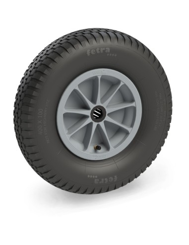 Roue gonflable jante grise