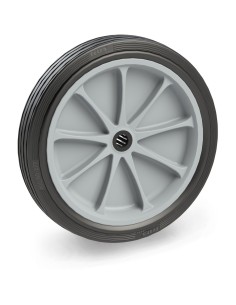 Roue à bandage caoutchouc jante grise