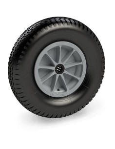 Roue PU increvable jante grise