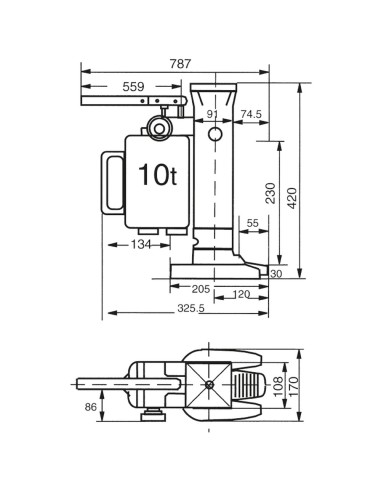 Cric machine 10000 kg