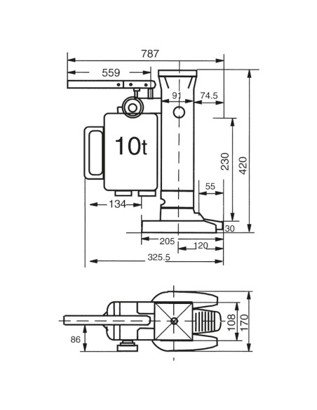 Cric machine 10000 kg
