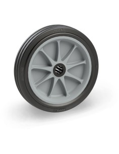 Roue à bandage caoutchouc jante grise