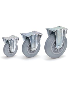 Roue fixe à bandage caoutchouc non traçant 200 x 50 mm