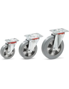 Roue pivotante à bandage caoutchouc non traçant 125 x 40 mm