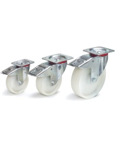 Roue pivotante avec frein en polyamide 125 x 38 mm