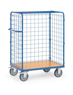 Chariot pour colis avec treillis métallique 1000 x 600 mm