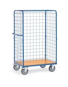 Chariot pour colis avec treillis métallique 1000 x 600 mm
