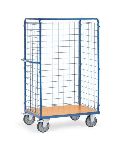 Chariot pour colis avec treillis métallique 1000 x 600 mm