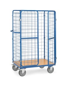 Chariot pour colis à portes battantes et toit 1200 x 800 mm